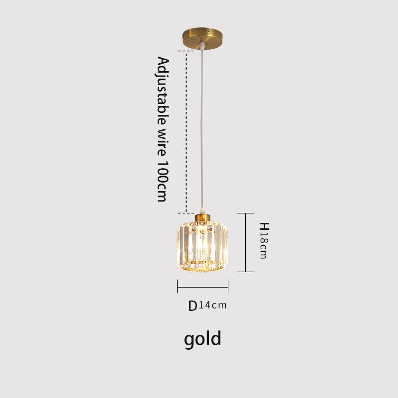 Minimalist Modern K9 Crystal Ceiling Lamp Nordic Staircase Chandelier Creative Living Dining Room Fixtures Hanging Pandent Light