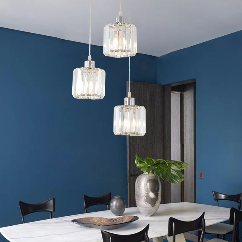 Minimalist Modern K9 Crystal Ceiling Lamp Nordic Staircase Chandelier Creative Living Dining Room Fixtures Hanging Pandent Light