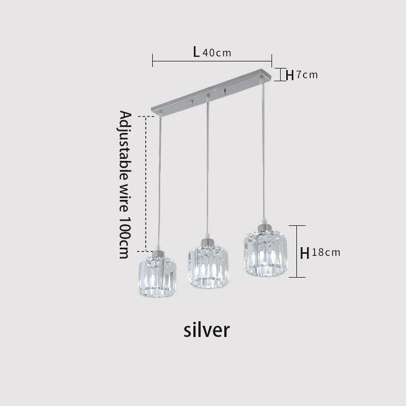 Minimalist Modern K9 Crystal Ceiling Lamp Nordic Staircase Chandelier Creative Living Dining Room Fixtures Hanging Pandent Light
