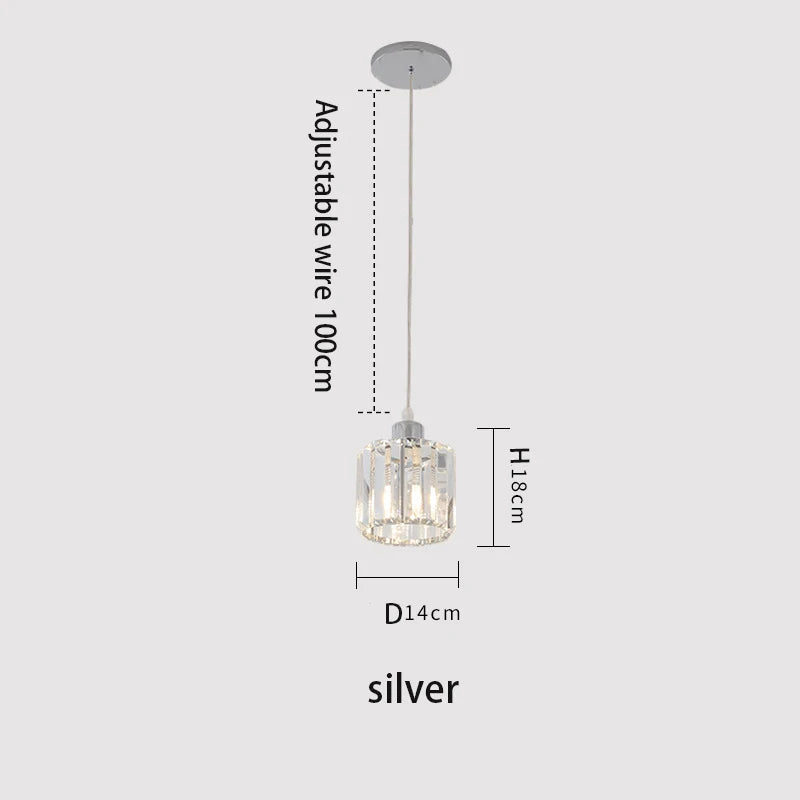Minimalist Modern K9 Crystal Ceiling Lamp Nordic Staircase Chandelier Creative Living Dining Room Fixtures Hanging Pandent Light