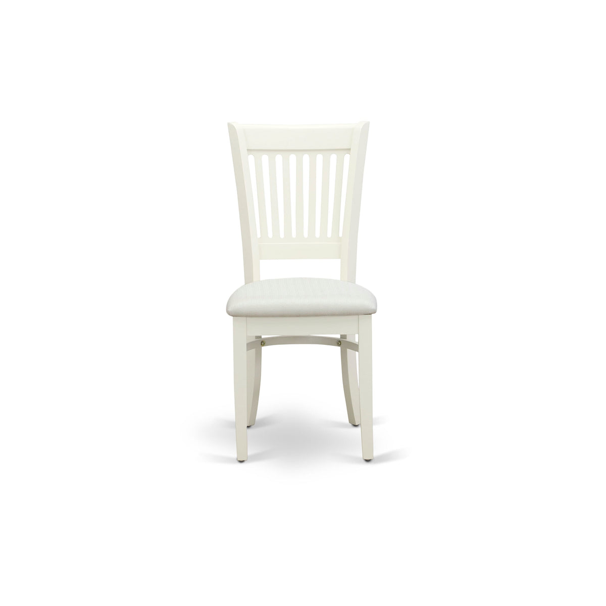 5-Pc Dinette Room Set- 4 Dining Chairs with Linen Seat and Slatted Chair Back
