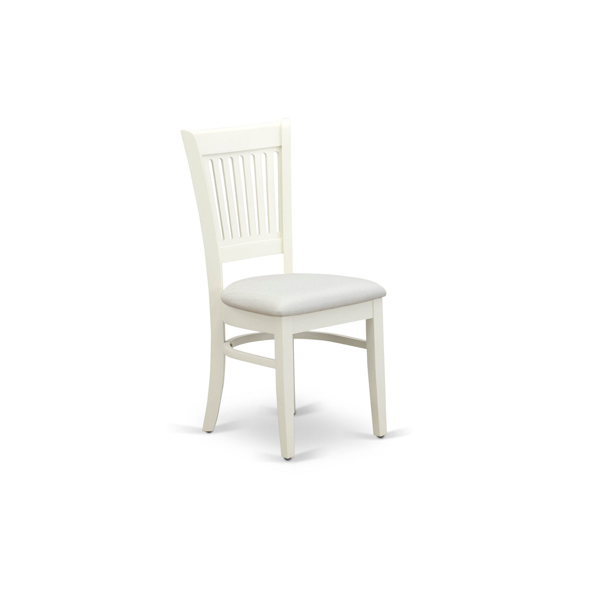5-Pc Dinette Room Set- 4 Dining Chairs with Linen Seat and Slatted Chair Back