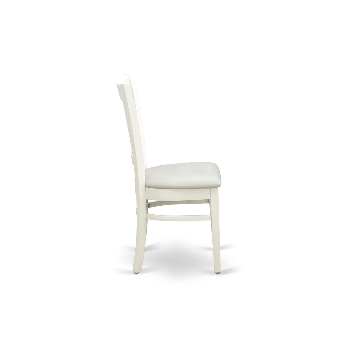 5-Pc Dinette Room Set- 4 Dining Chairs with Linen Seat and Slatted Chair Back