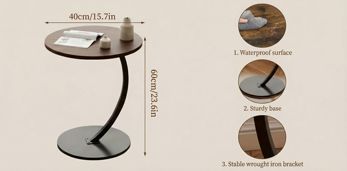 Modern Side Table – Round, C-Shape & Petal Designs