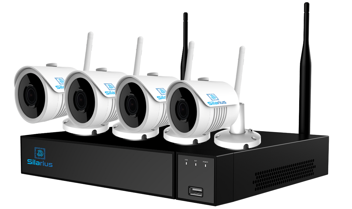 Silarius SIL-4CHNVRWIFI8MPKIT AI 4CH 8MP WiFi kit, 4K, 3.6mm lens (NDAA Compliant)