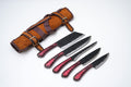 5-Piece Hand-Forged Kitchen Knife Set - Dragon Scale Carbon Steel