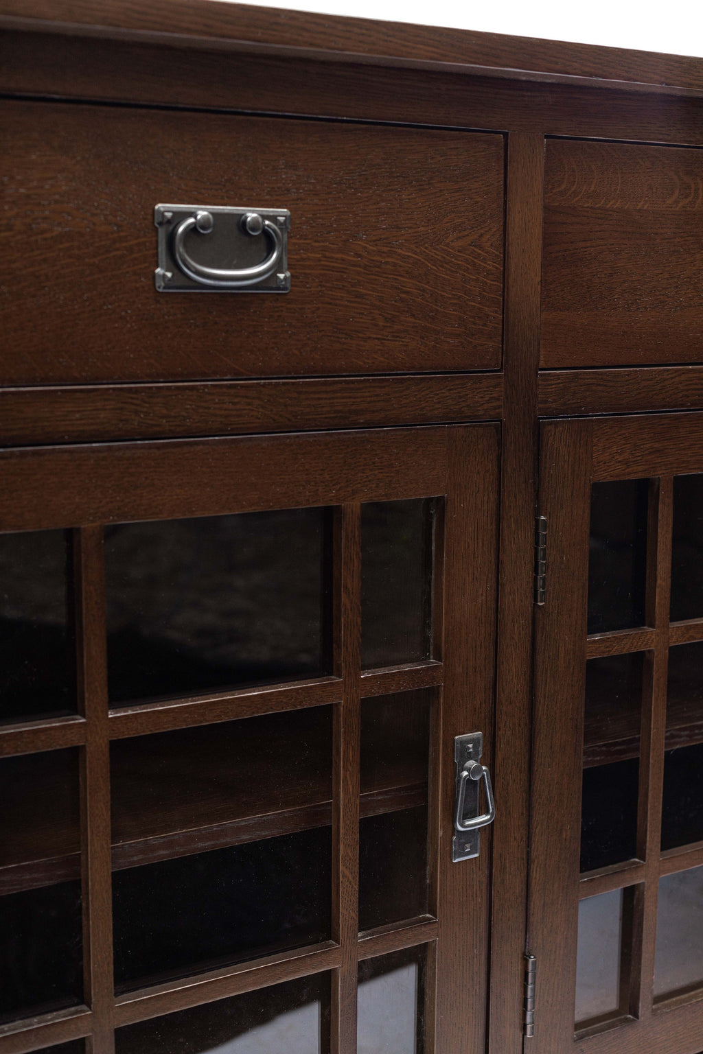 (Micheal's Cherry) Craftsman Mission Solid Oak Sideboard - 65"