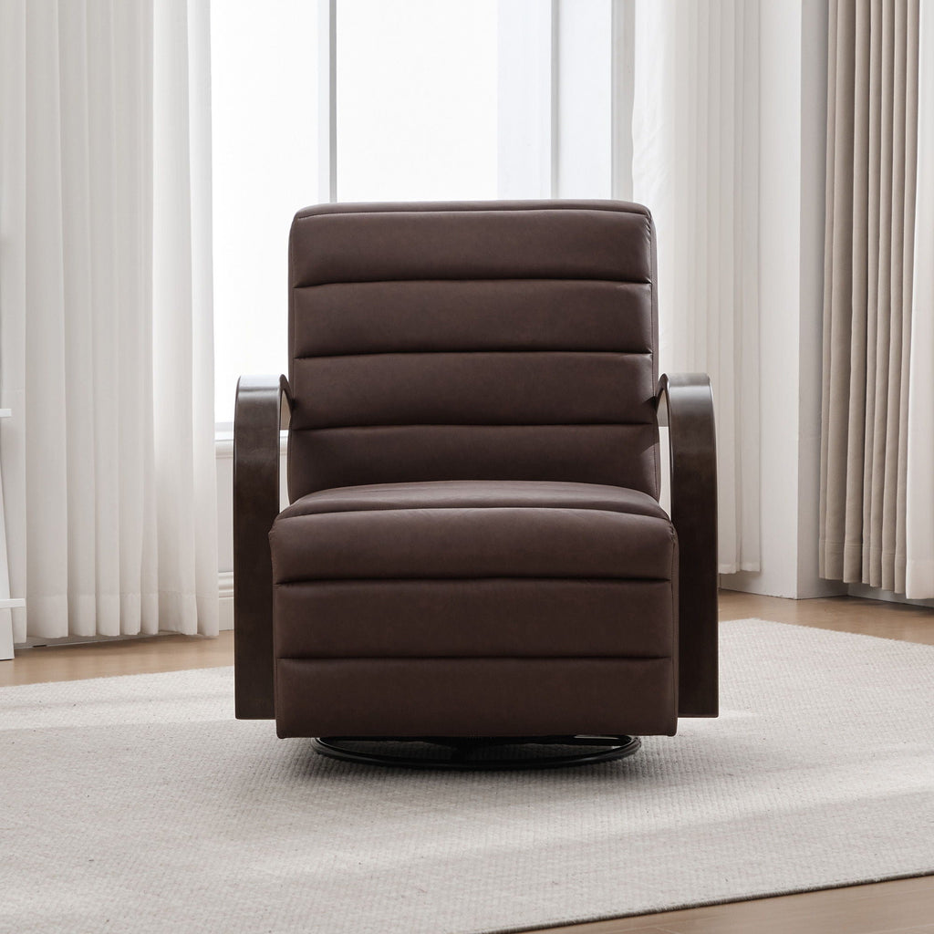 360° Swivel Accent Chair With Armrests