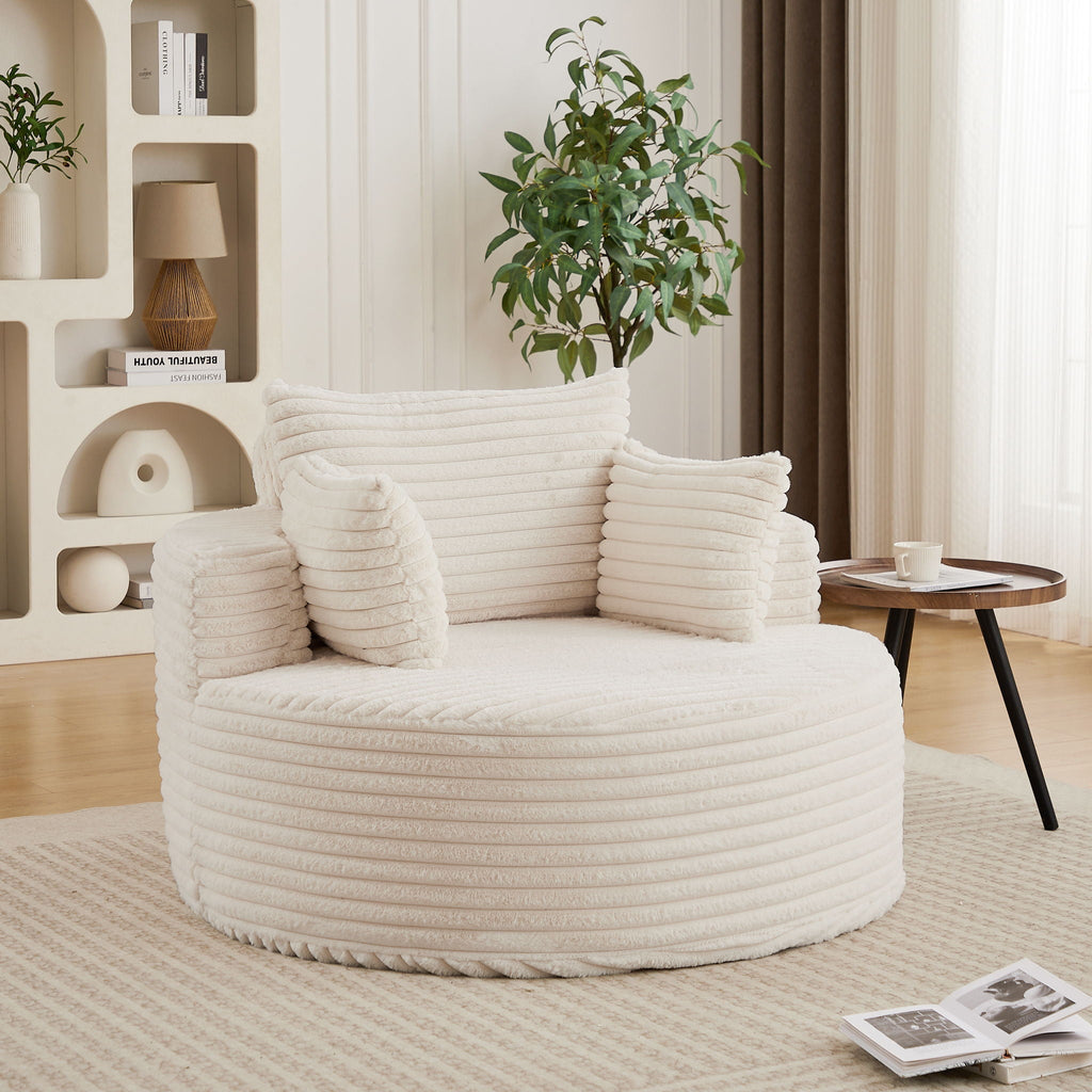 Modern Single Sofa With Backrest Pillow