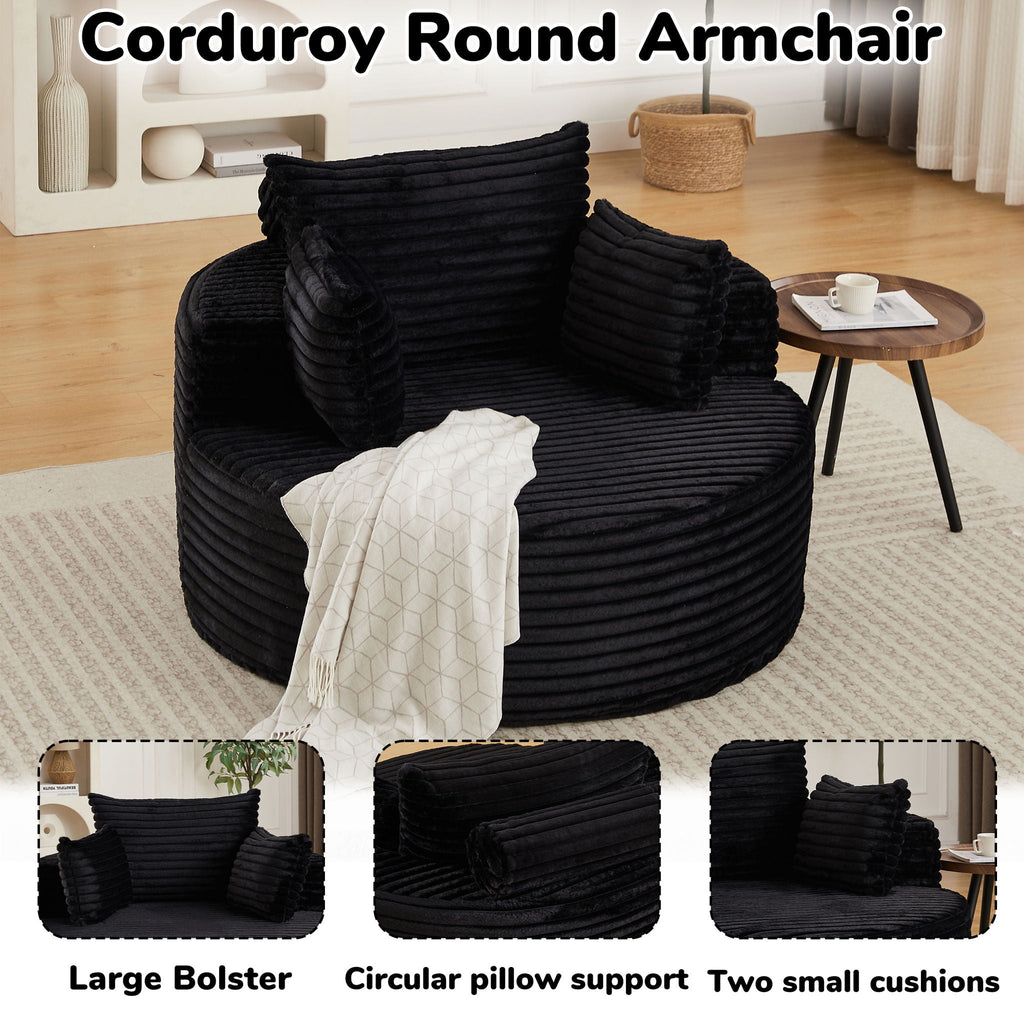 Modern Single Sofa With Backrest Pillow