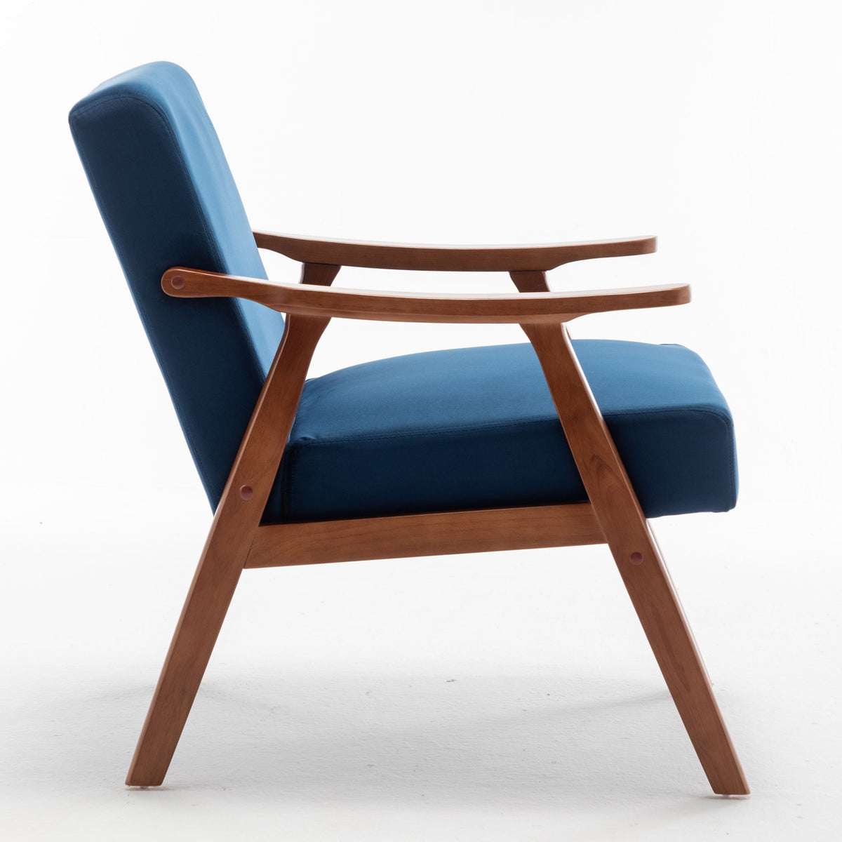 Mid Century Modern Accent Chair With Solid Wood Frame