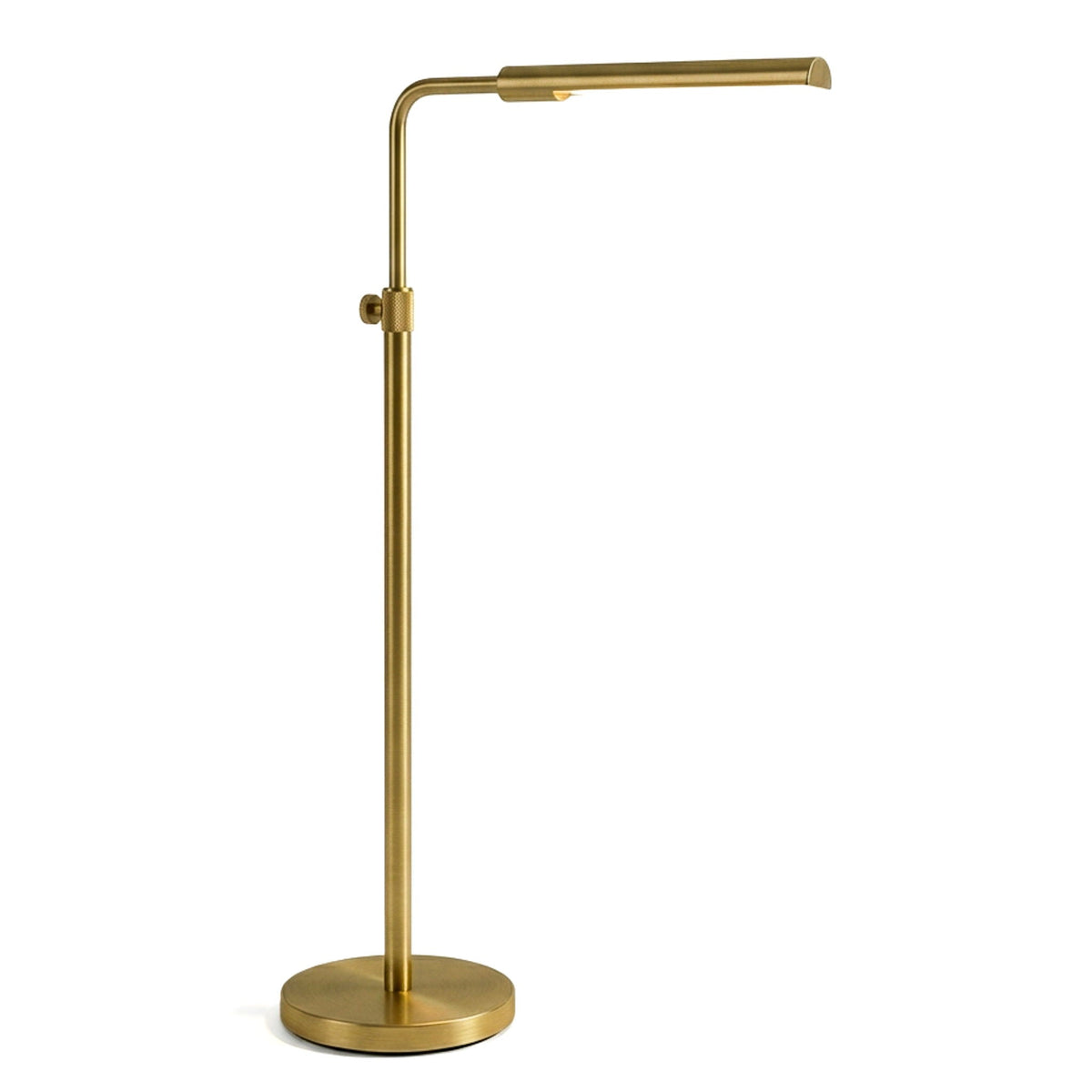 Floor Lamp With On / Off Switch Adjustable LED Round Base - Gold