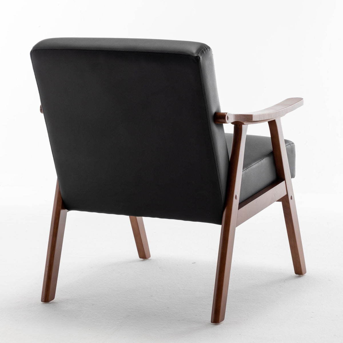 Mid Century Modern Accent Chair With Solid Wood Frame