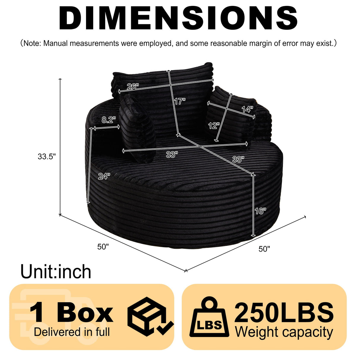 Modern Single Sofa With Backrest Pillow