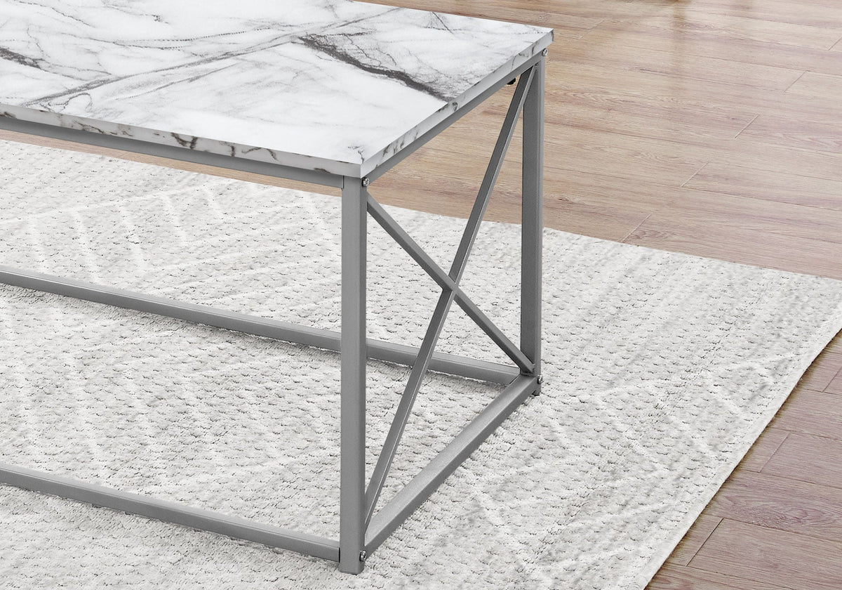 Table Set, Coffee, End, Side, Accent, Marble Look Laminate