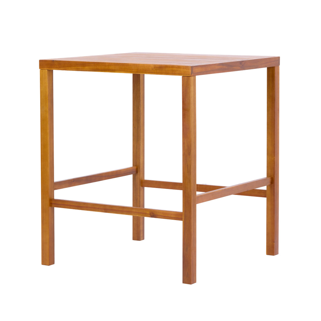 41.14-Inch Teak Acacia Solid Wood Outdoor Dining Table