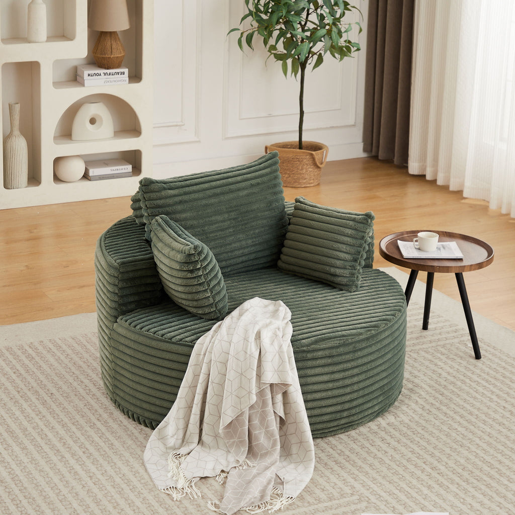Modern Single Sofa With Backrest Pillow