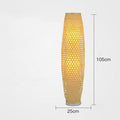 Handcrafted Bamboo Floor Lamp, Warm Yellow Light