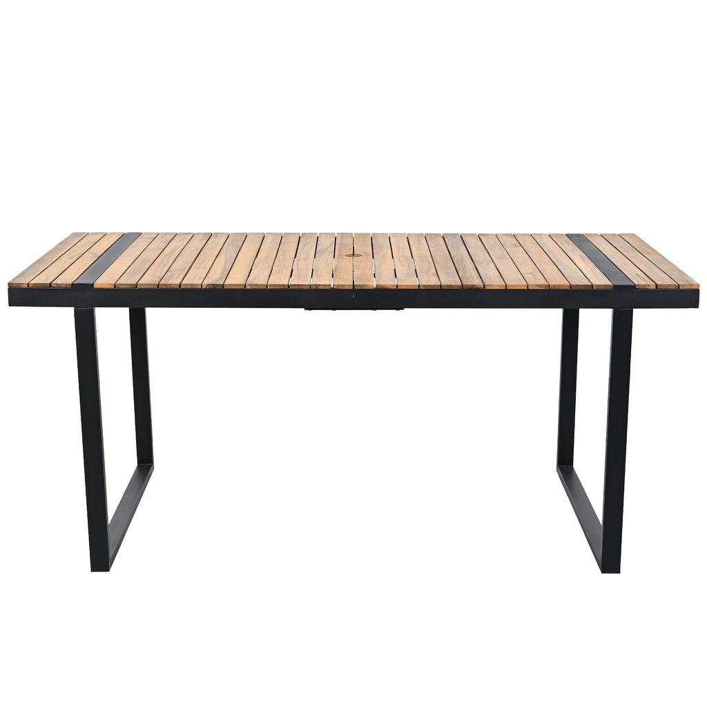 7 Pieces Dining Set Table And Chair Set With And Removable Cushions For Patio