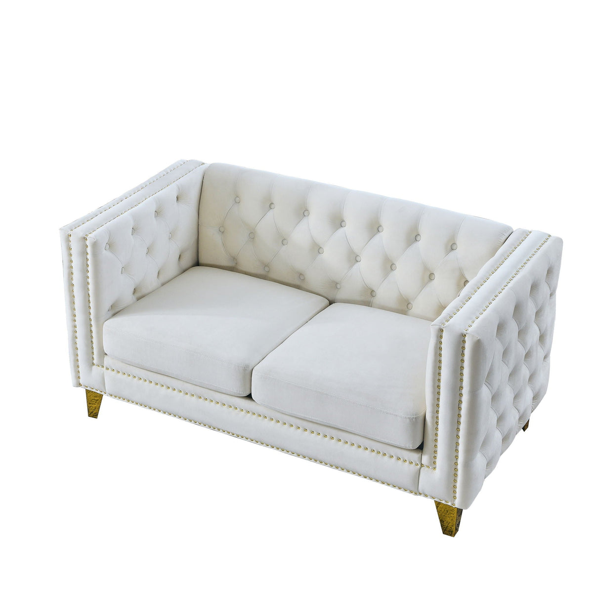 Upholstered Couch Sofa With Button Tufting