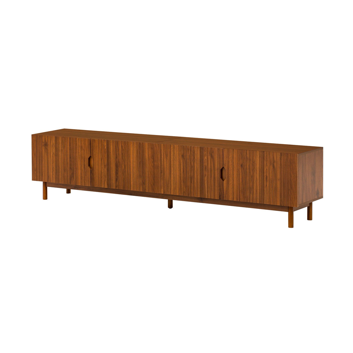 TV Stand With Legs, Media Console, 4 Cabinets