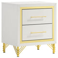 Lucia 2-drawer Nightstand Bedside Table White