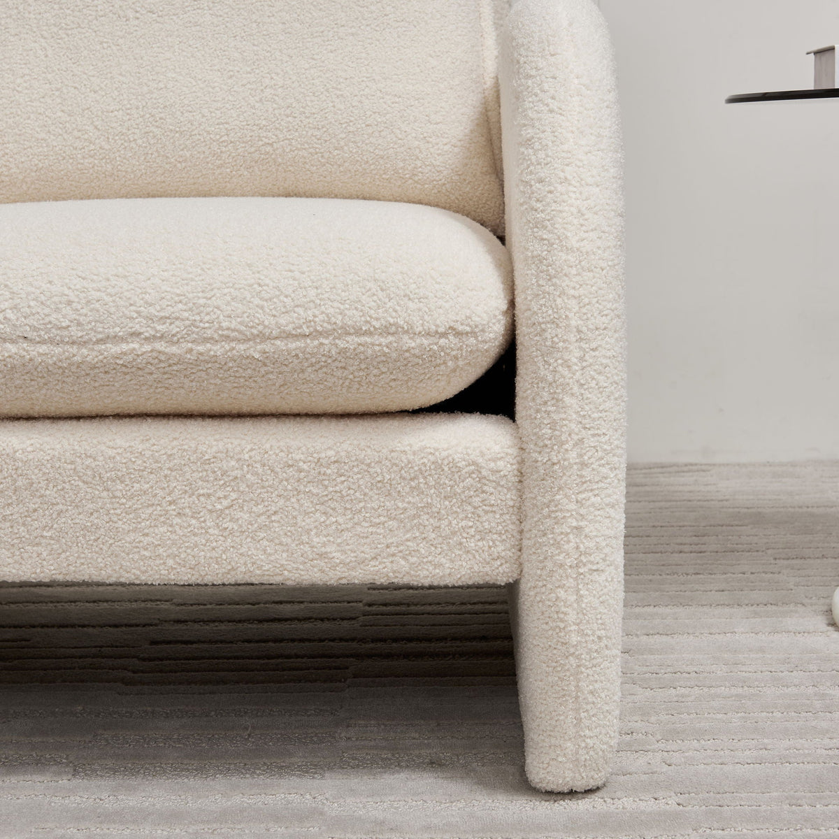 Modern Sherpa Upholstered Accent Chair