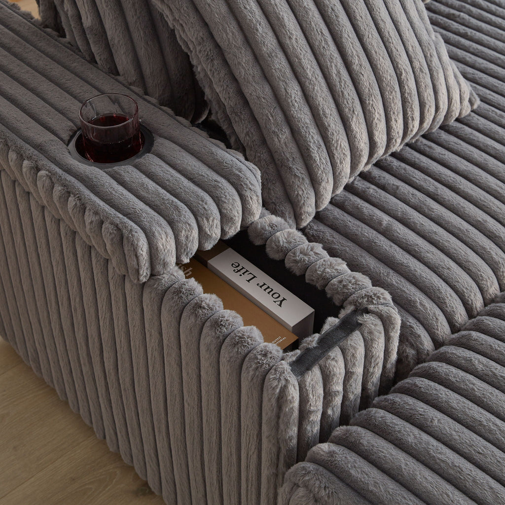 3 Seater Sofa With 2 Ottomans For Living Room