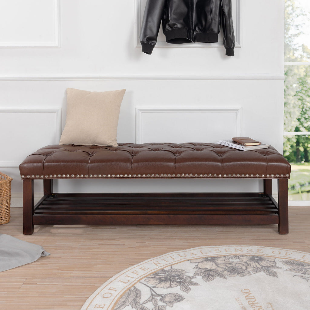 End Of Bed Bench Tufted Upholstered