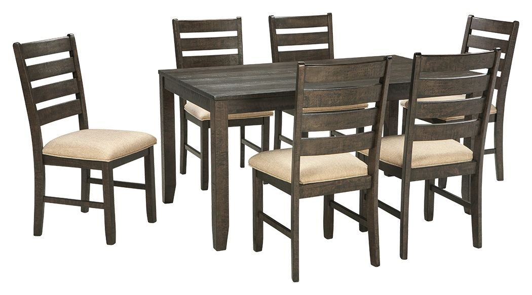 Dining Room Table Set (Set of 7) - Brown