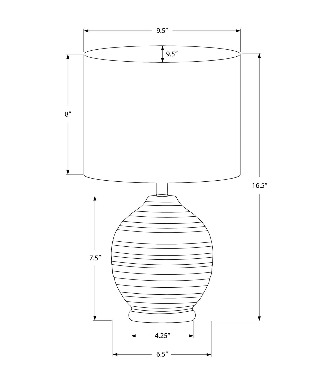 Lighting, Table Lamp, Ceramic, Transitional - Black