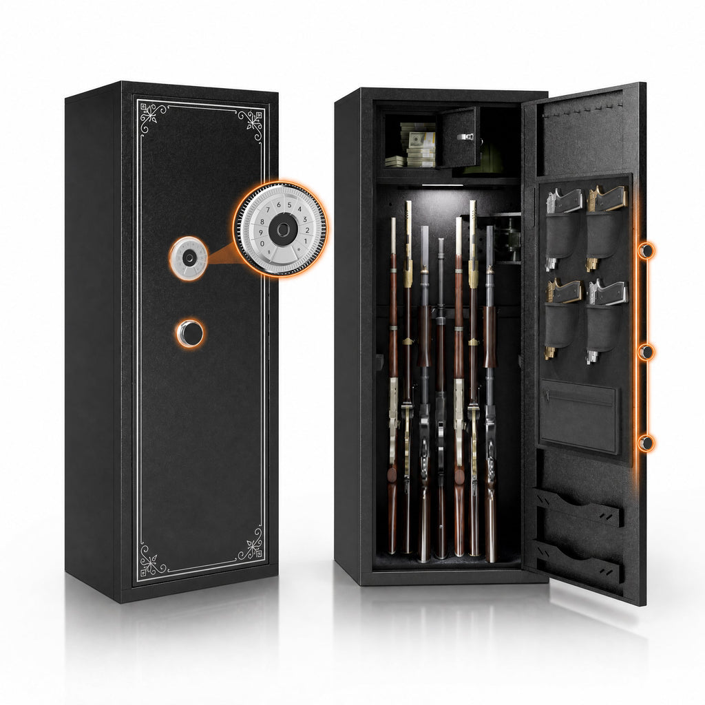 Biometric Large Gun Safe - 57" Quick Access Rifle Safe