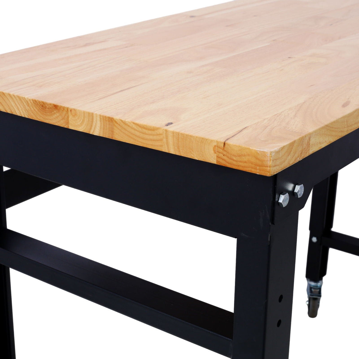 Wide Rolling Workbench For Garage, Adjustable Height