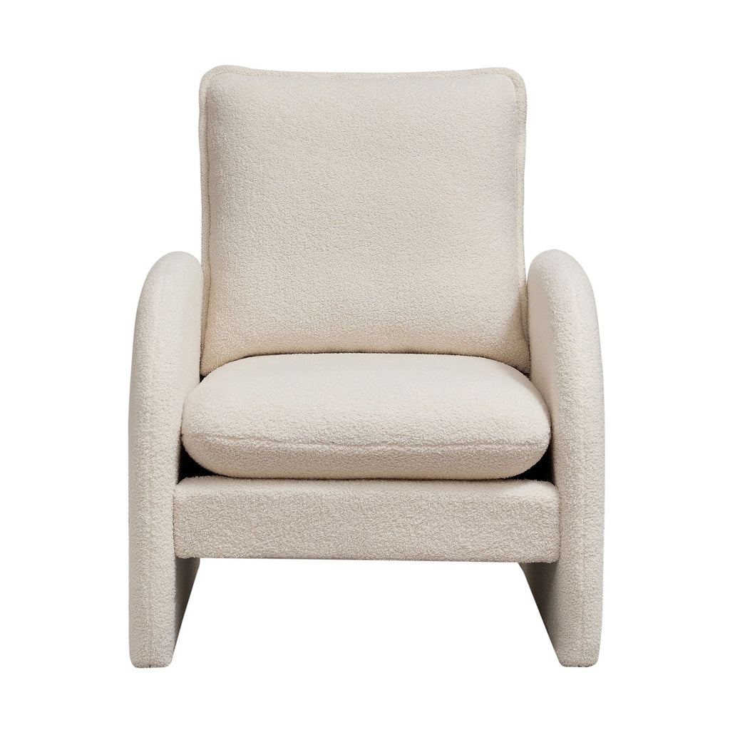 Modern Sherpa Upholstered Accent Chair