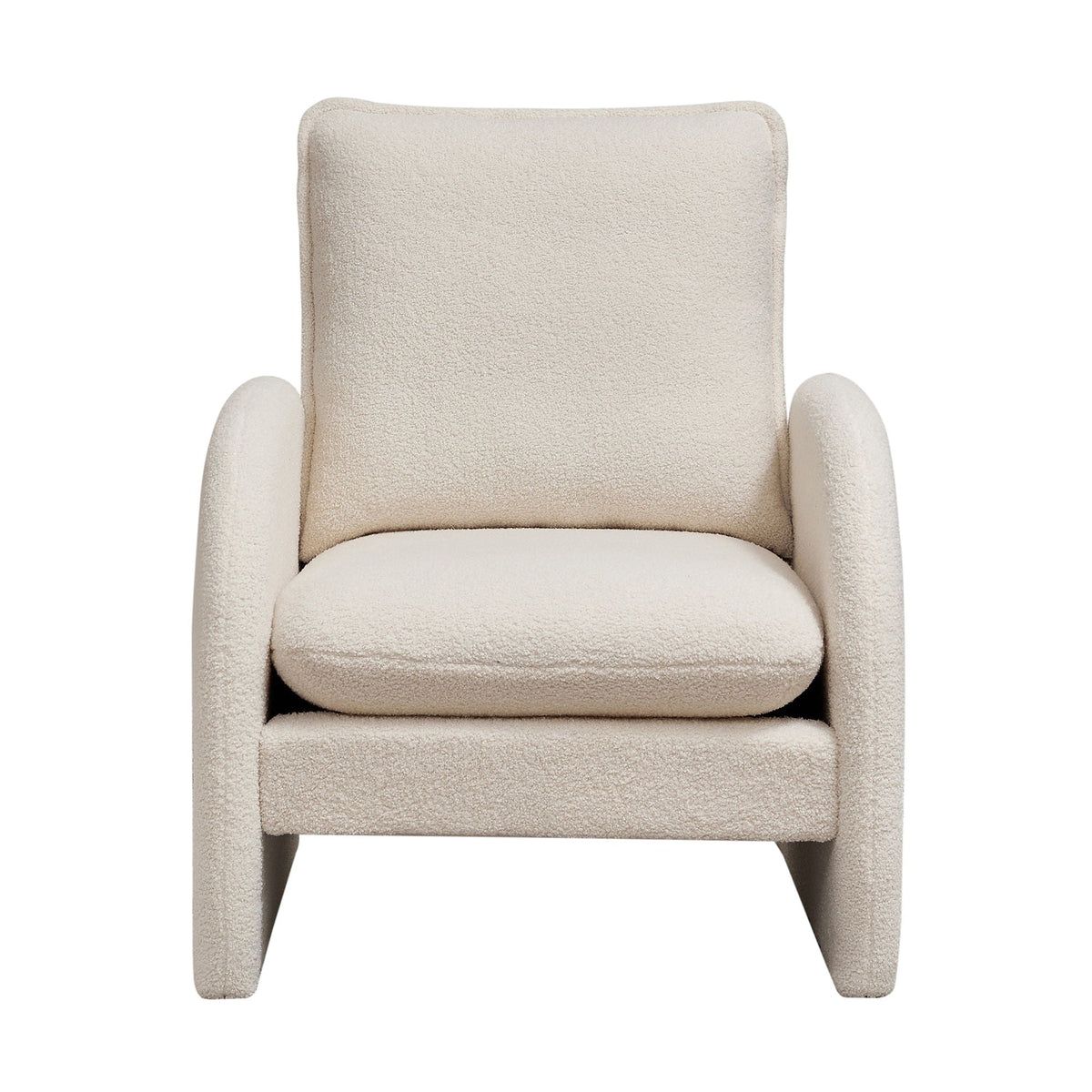Modern Sherpa Upholstered Accent Chair