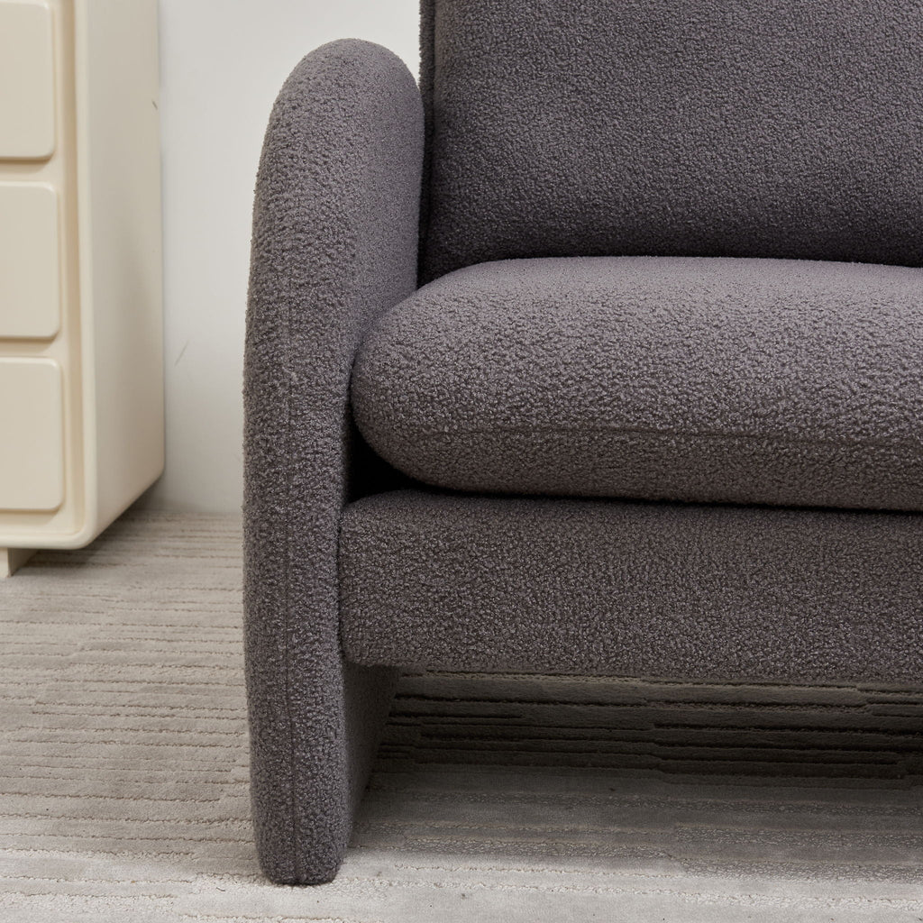 Modern Sherpa Upholstered Accent Chair