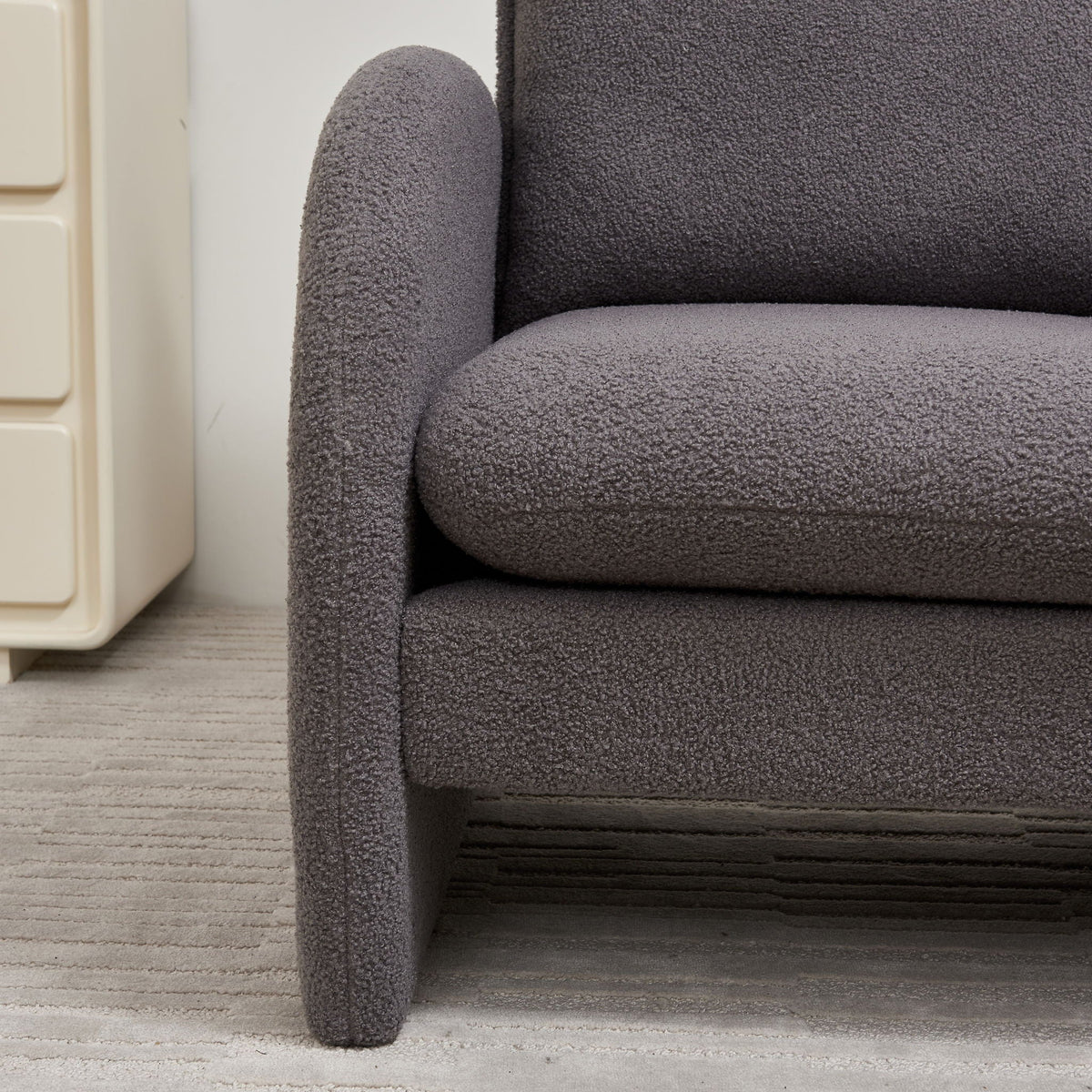 Modern Sherpa Upholstered Accent Chair