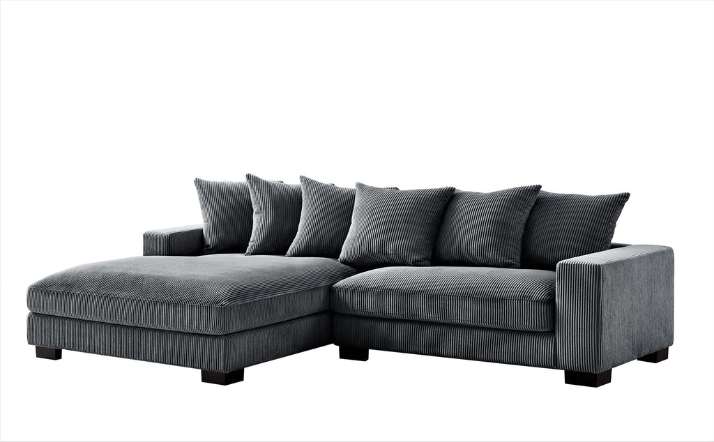 Oversized 2 Piece Sectional Couches, L Shaped Sofa With Chaise