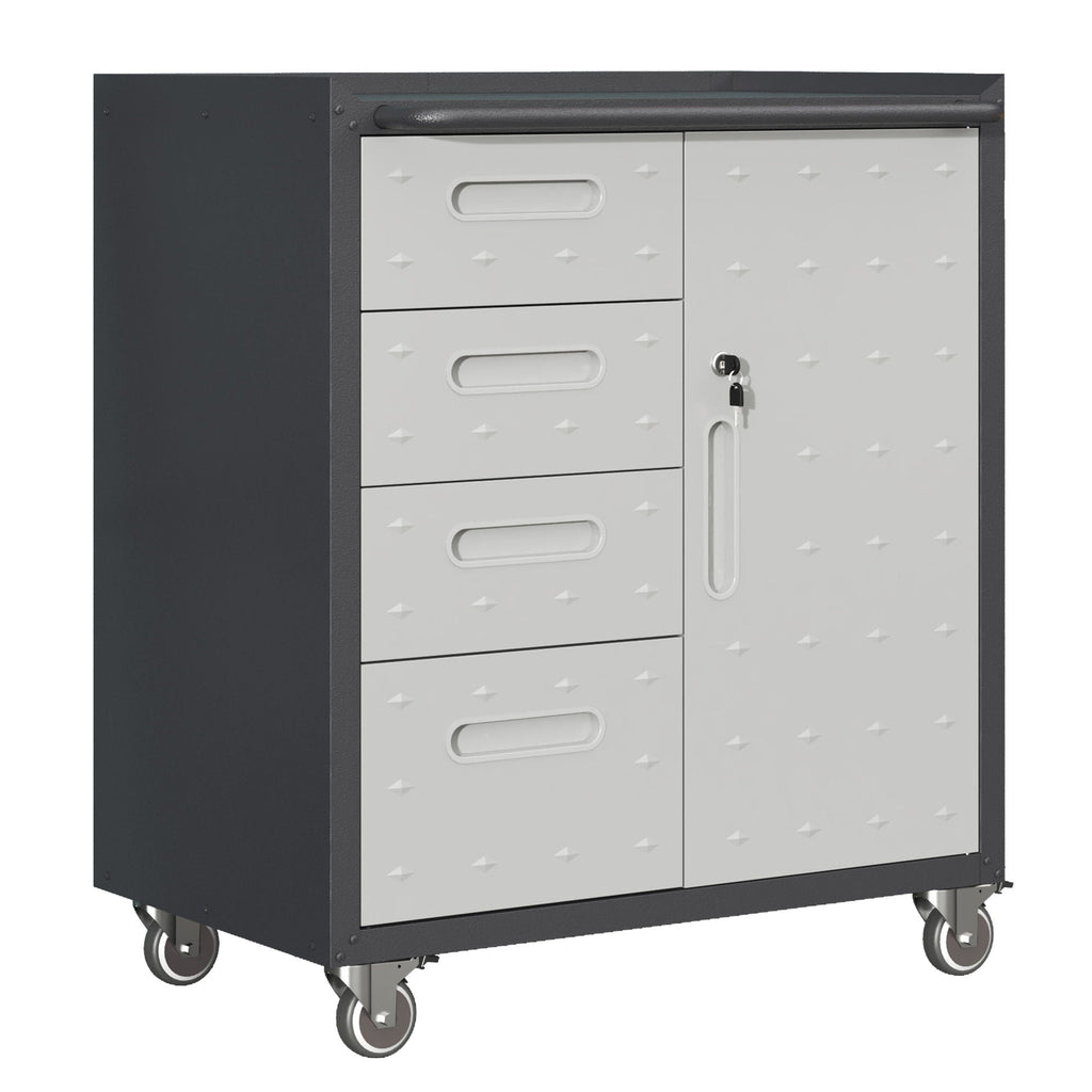 Sturdy Metal Tool Storage Cabinet With Wheels