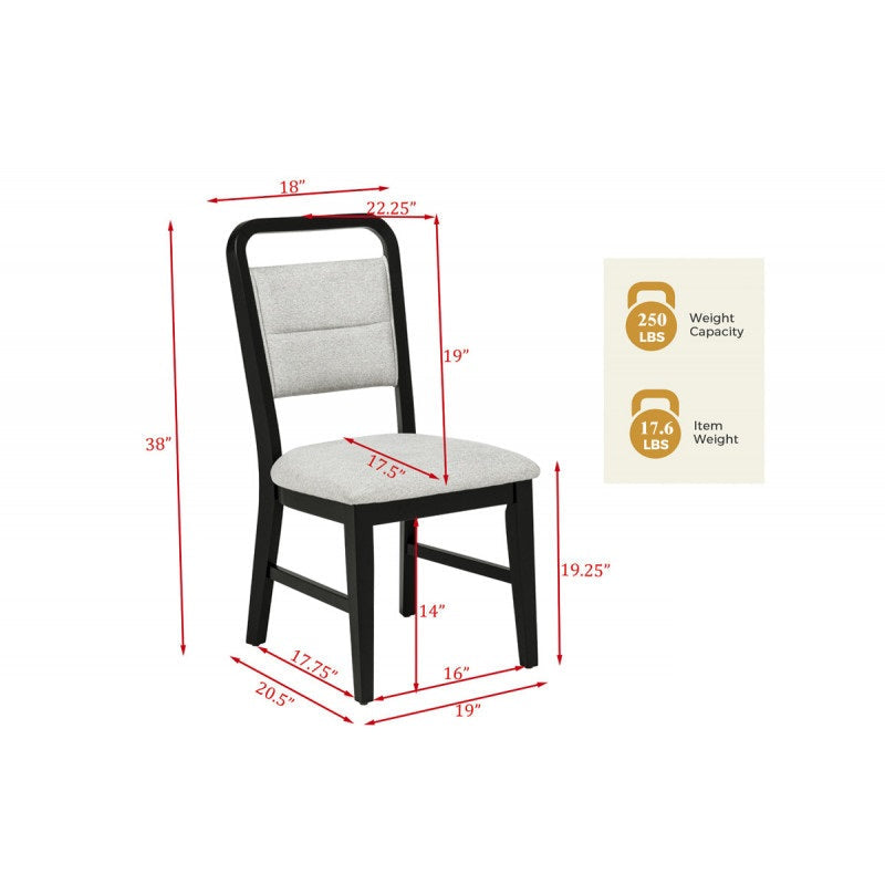 Contemporary Dining Room 5 Piece Set with Upholstered Chairs