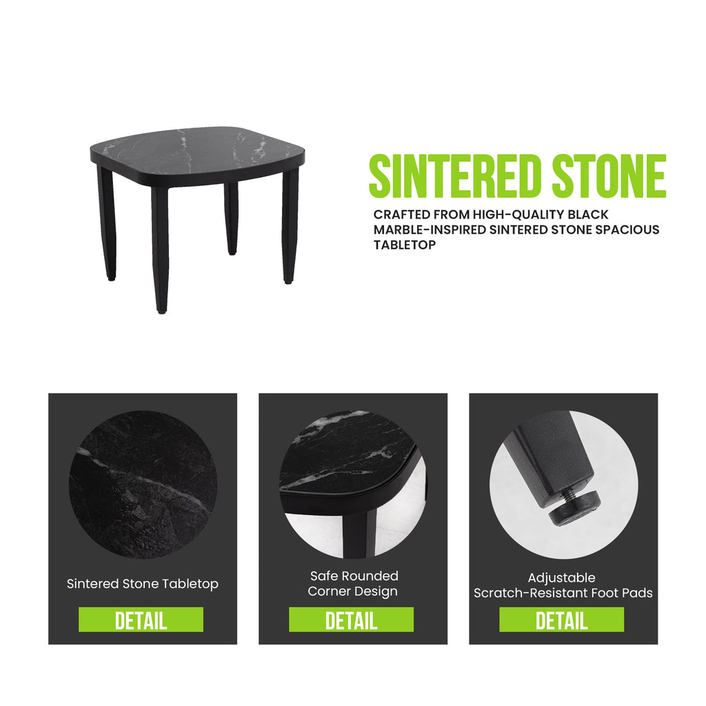 3 PC Outdoor Aluminum Patio Furniture Set