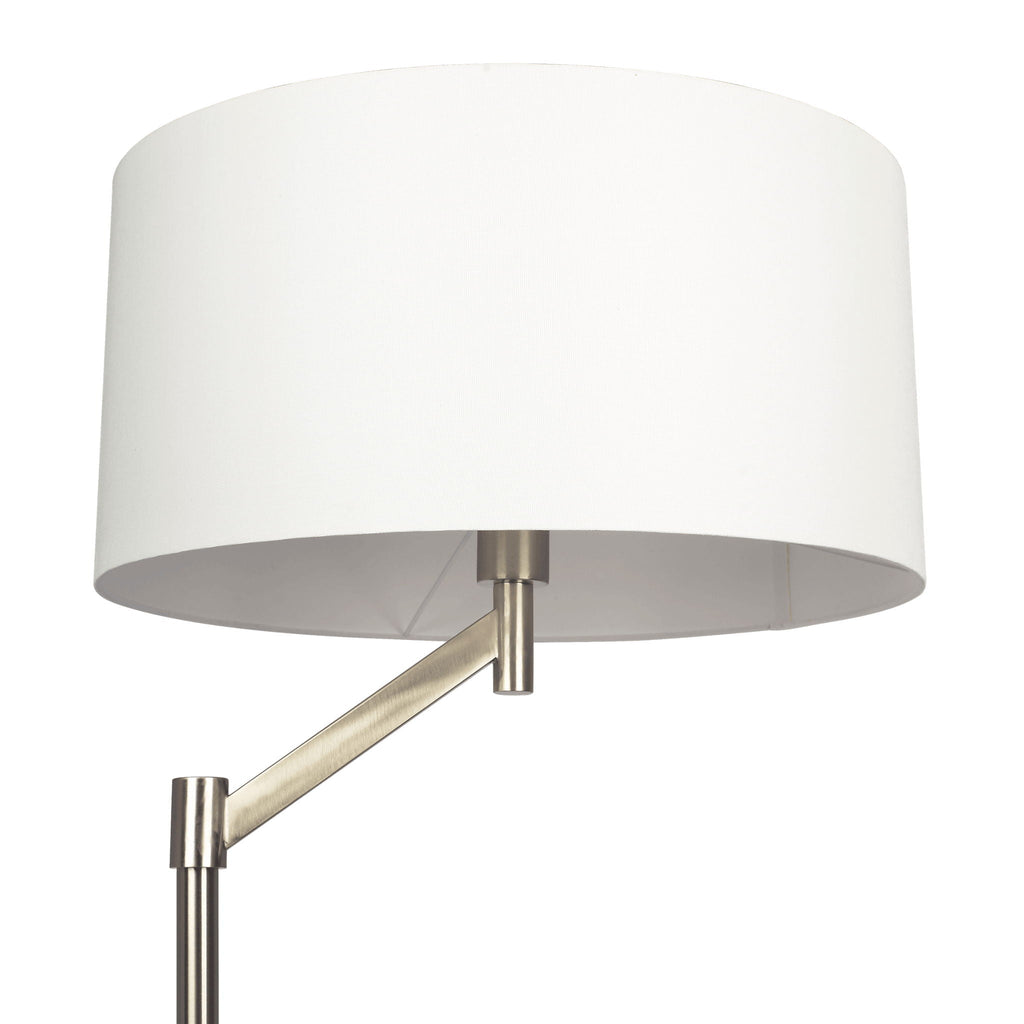 Floor Lamp With Rotary Switch Base Linen Shade