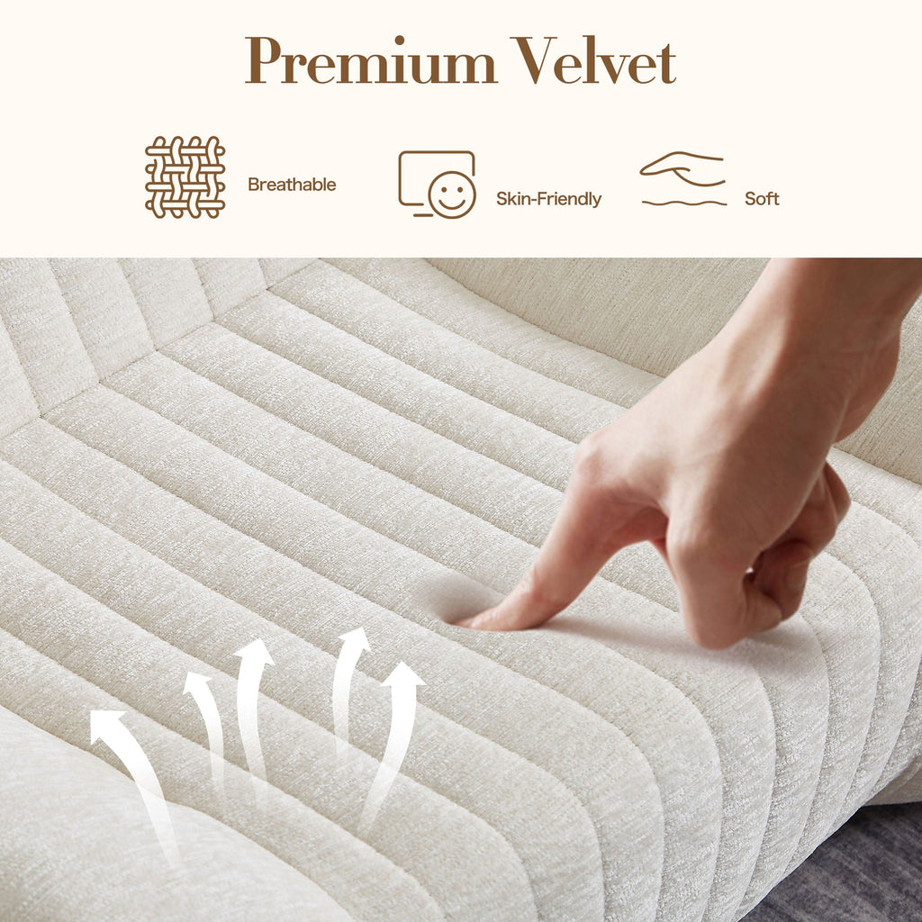 Bean Bag Chair For Adults, Memory Foam, Chenille Fabric