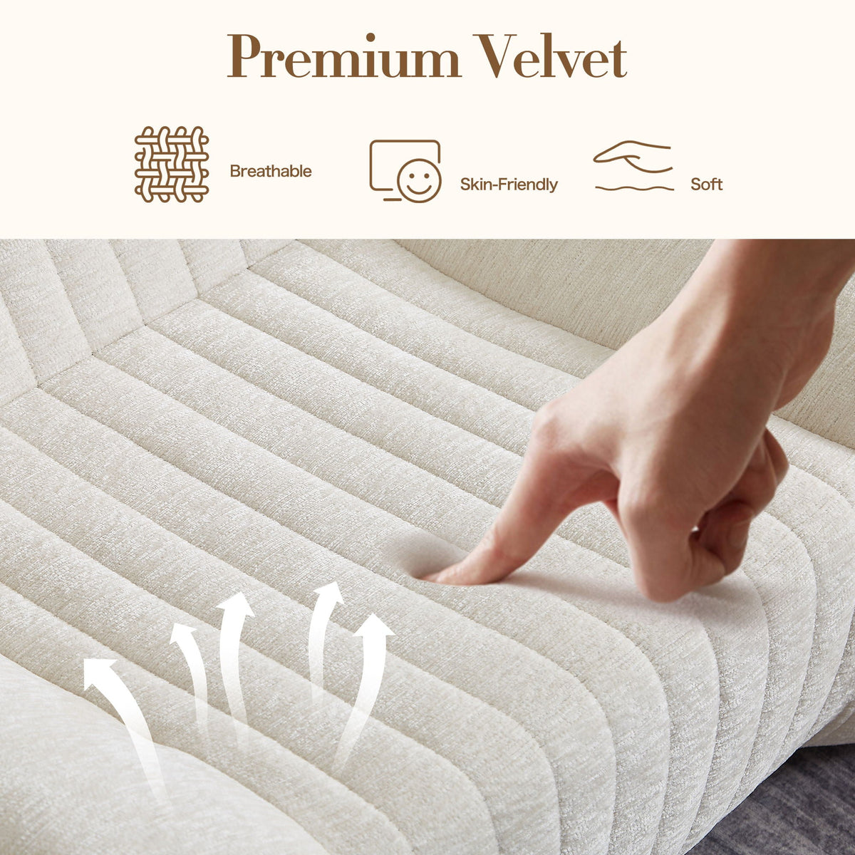 Bean Bag Chair For Adults, Memory Foam, Chenille Fabric