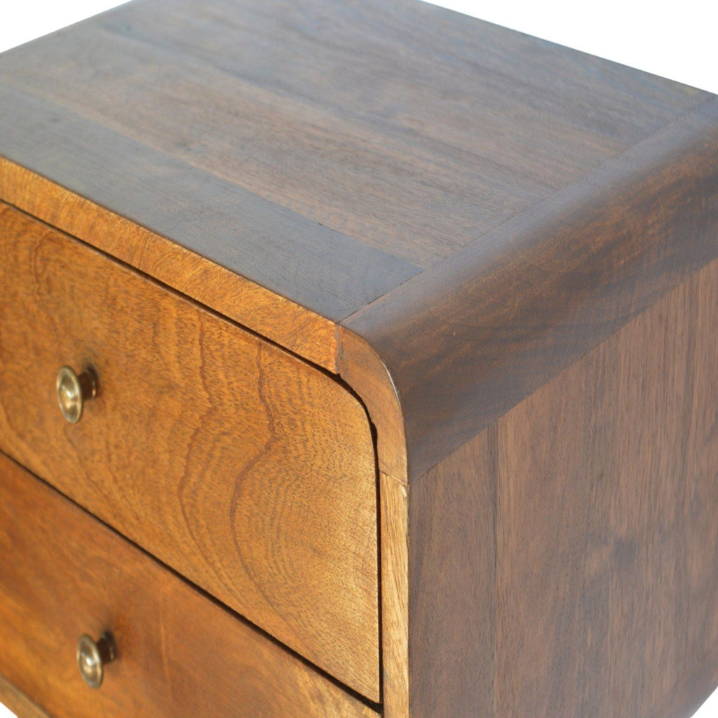 Curved Wall Mounted Bedside Nightstand