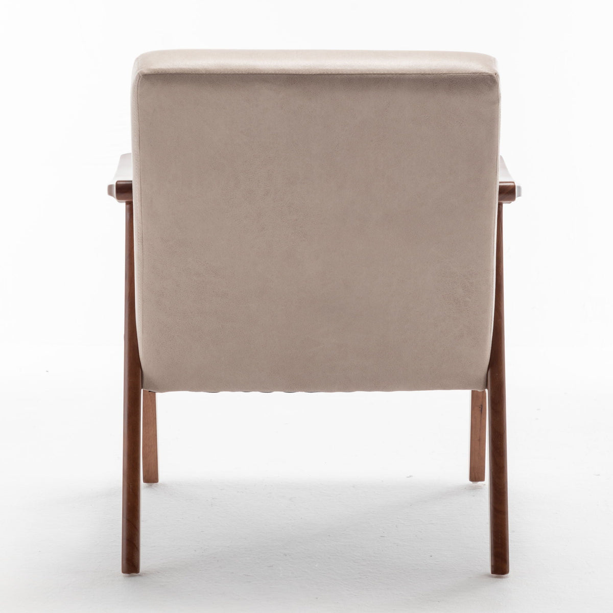 Mid Century Modern Accent Chair With Solid Wood Frame