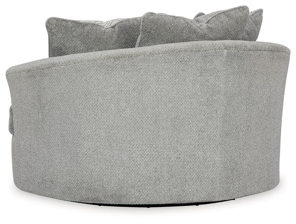 Casselbury - Oversized Swivel Accent Chair - Cement