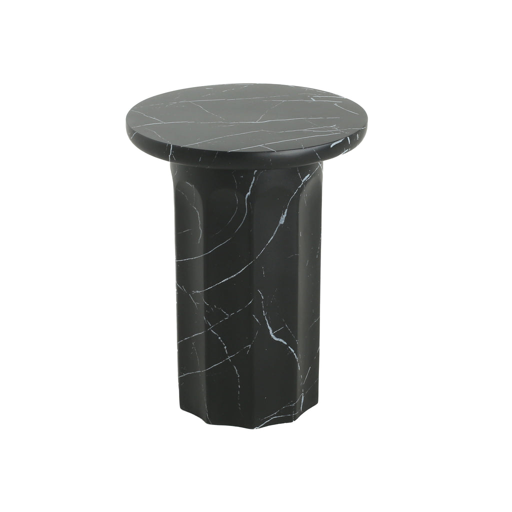 Outdoor Lightweight Concrete Marble Effect Side Table