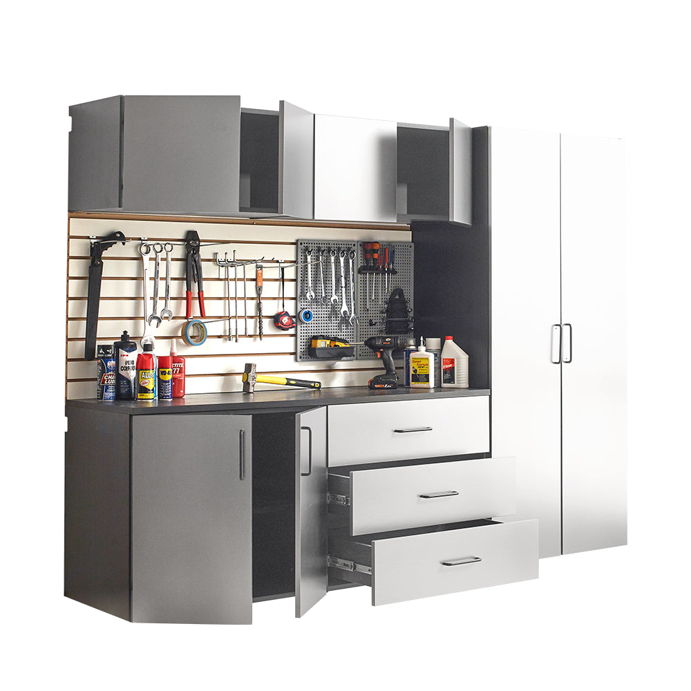 96 in. W x 79 in. H x 20 in. D Garage Cabinet Set B