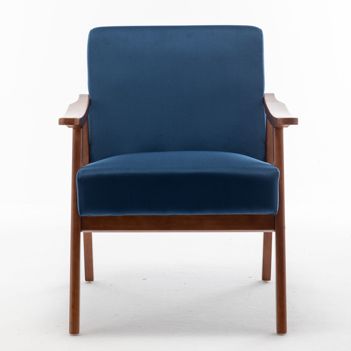 Mid Century Modern Accent Chair With Solid Wood Frame